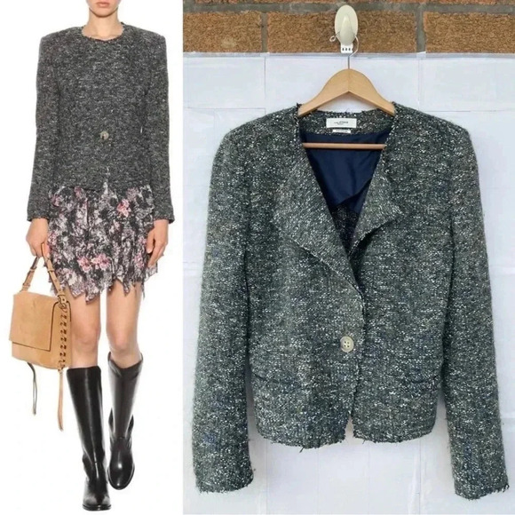 ETOILE ISABEL MARANT Orson Single-Button
Tweed Jacket size 40/8 - Picture 1 of 16